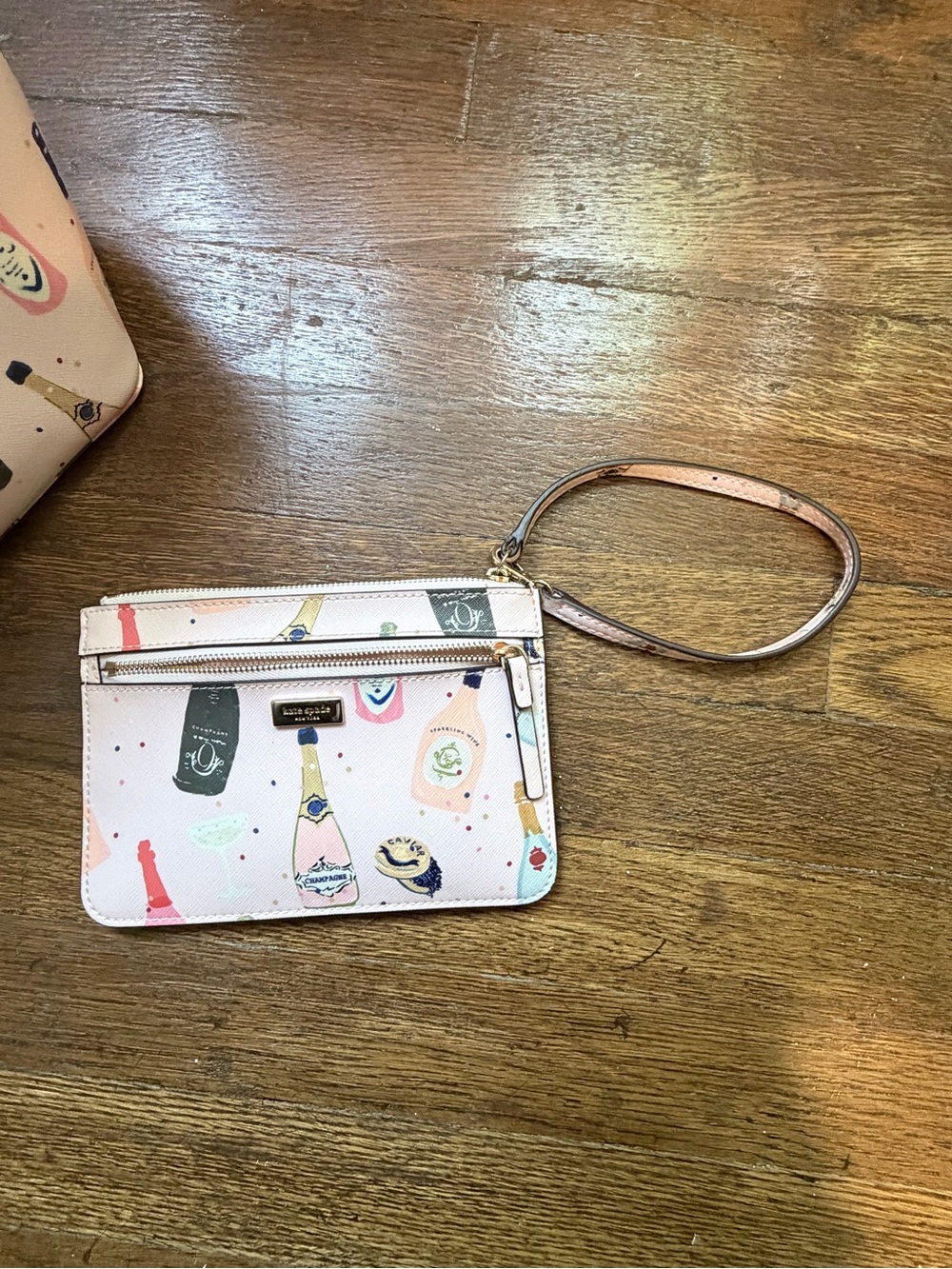 kate spade Pink Champagne Bottle Print Tote - Picture 5 of 6